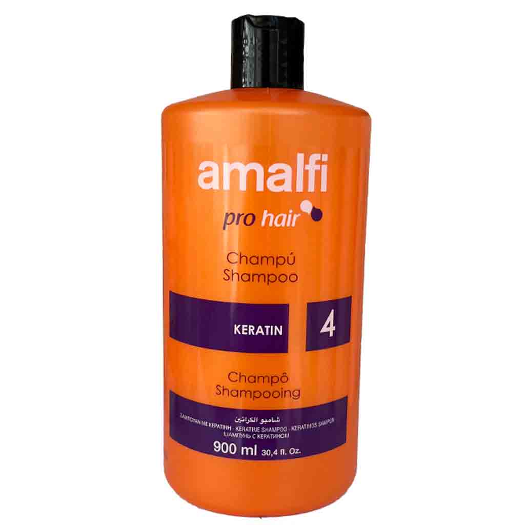 شامپو سر اسپانیایی آمالفی AMALFI Keratin کراتینه حرفه ای برای موی فر