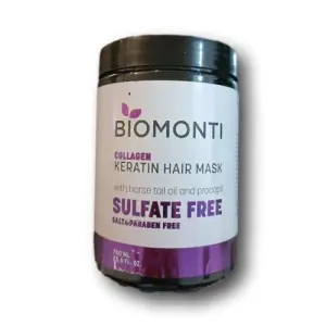 ماسک مو بدون سولفات بیومونتی BIOMONTI COLLAGEN حاوی کلاژن و کراتین 750 میل