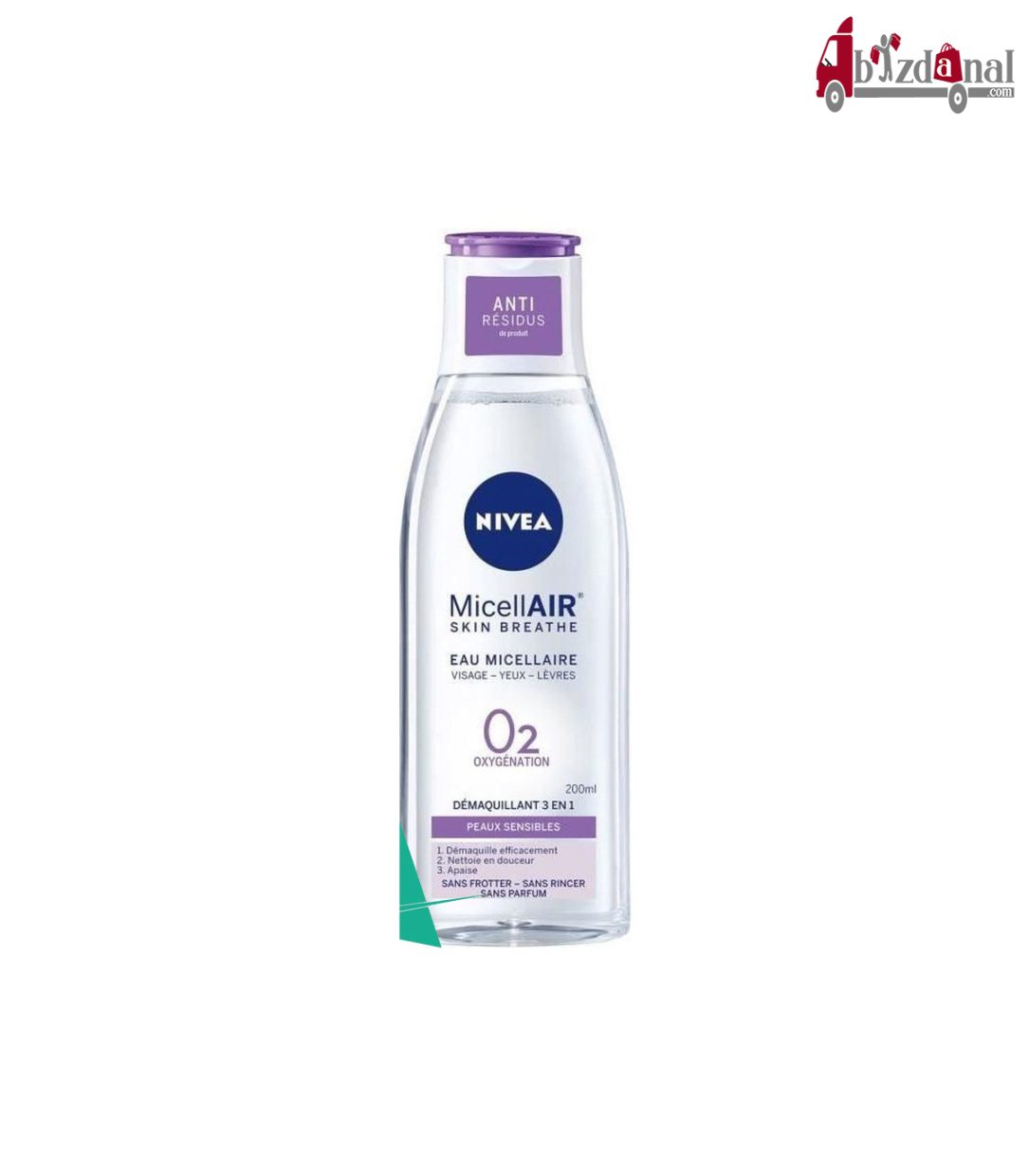 nivea-micellaire-o2-sensibles میسلار واتر دور چشم پوست حساس 3 در 1 نیوآ NIVEA MICELLAIRE O2 SENSIBLES - Image 1