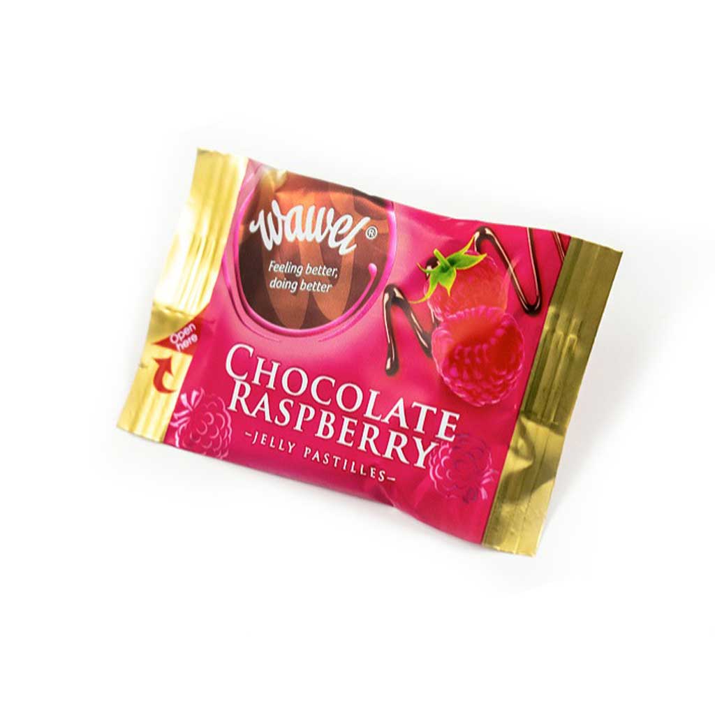 Untitled-1 شکلات پذیرایی واول WAWEL chocolate raspberry با مغز ژله تمشک - Image 1