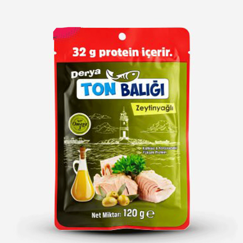 Untitled-6 تن ماهی با روغن زیتون Derya Zeytinyağlı Ton Balığı دریا حاوی 32 گرم پروتئین 120 گرم - Image 1