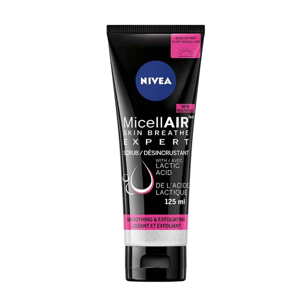 Untitled-9 اسکراب لایه بردار و پاک کننده صورت NIVEA Skin Breathe Expert نیوآ حاوی اسید لاکتیک مناسب پوست معمولی 125 میل - Image 1
