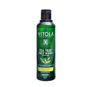 ژل شستشوی صورت درخت چای ویتولا Vitola tea Tree مناسب پوست چرب و مختلط 225 میل