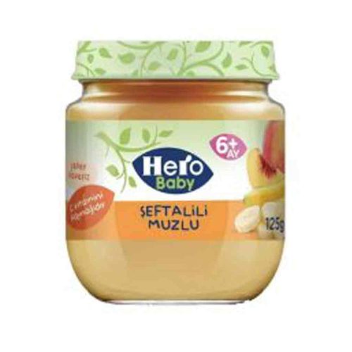 پوره میوه هرو بیبی HERO BABY SEFTALILI MUZLU  موز و هلو  125 گرم - Image 1