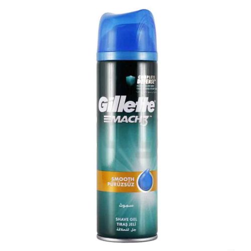 ژل اصلاح کلمبیایی ژیلت Gillette Mach3 Smooth حاوی مواد خنک کننده 200 میل تاریخ 2023/05 - Image 1