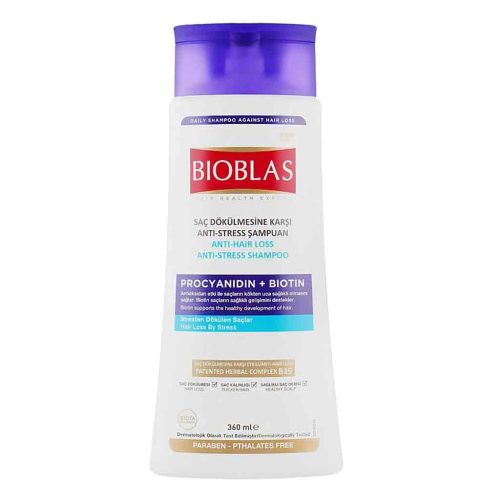 شامپو سر بیوبلاس Bioblas Procyanidin + Biotin  ضد استرس و ضد ریزش انواع مو 360 میل - Image 1