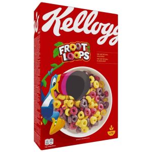 کورن فلکس انگلیسی کلاگز Kellogg's Froot Loops با طعم میوه ای 375 گرم