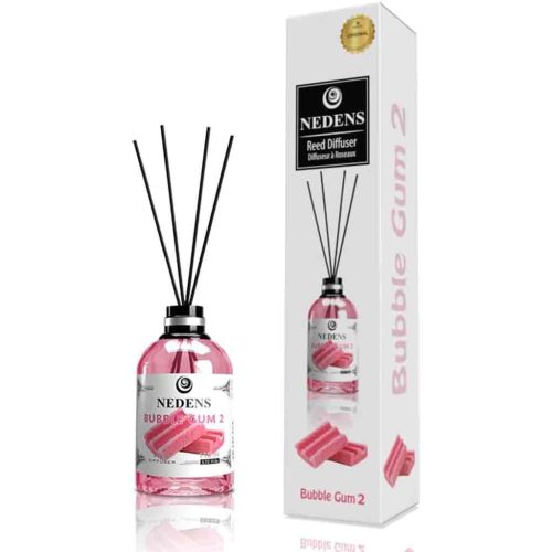 خوشبو کننده هوا ندنس Nedens Reed Diffuser  Bubble Gum 2 با رایحه آدامس حباب دار 110 میل - Image 1