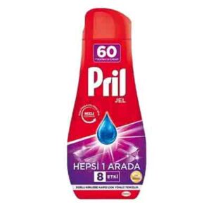 ژل ماشین ظرفشویی پریل Pril  Hepsi 1 Arada تعداد 60 بار شستشو 1080 میل