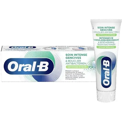560x5601-ezgif.com-resize خمیر دندان هلندی ضد حساسیت او رال بی OralB مدل Soin Intense Gencives با طعم نعنا 75 میل - Image 1