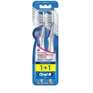 مسواک فرانسوی اورال بی Oral-B All-In-One PRO EXPERT دارای برس متوسط پک دو عددی