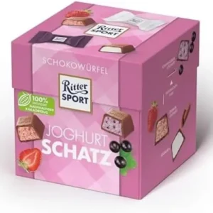شکلات پذیرایی آلمانی ریتر اسپورت Ritter Sport Cubes Yoghurt با فیلینیگ میوه ای 176 گرم