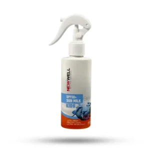 اسپری ضد آفتاب کودک نیوول Newwell Sun Milk Spf 50 مناسب انواع پوست 150 میل