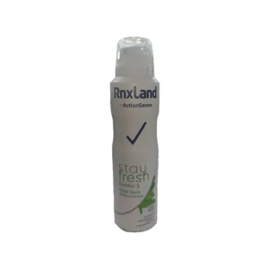 اسپری ضد تعریق زنانه انگلیسی رنکس لند RnxLand dtay fresh bambo & aloe vera با رایحه خنک بامبو و آلوئه‌ورا 150 میل