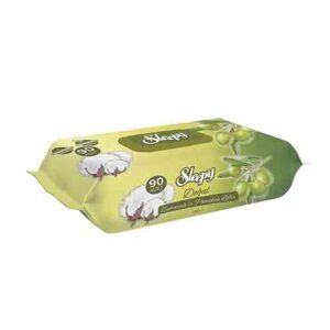 دستمال مرطوب اسلیپی Sleepy Zeytinyağı&Pamu حاوی روغن زیتون و پنبه بسته 90 عددی
