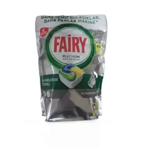 قرص ماشین ظرفشویی هلندی فیری FAIRY PLATINUM قدرت تمیز کنندگی بالا- بسته 49 عددی