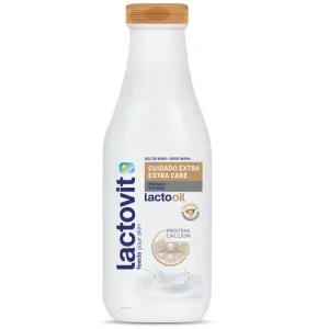 شامپو بدن اسپانیایی لاکتویت Lactovit LactoOil Cuidado Extra حاوی عصاره روغن بادام 1000 میل