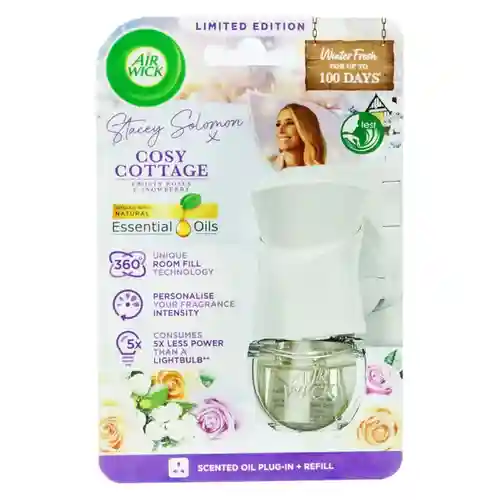 Air Wick Cosy Cottage دستگاه + یدک خوشبو کننده هوا انگلیسی ایرویک Air Wick Cosy Cottage با رایحه گل رز 19 میل - Image 1