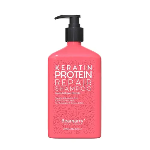 BEAMARRY-Keratin-Protein-Repair-Shampoo-380ml-ezgif.com-resize شامپو ترمیم کننده مو بیمری Beamarry Keratin Protein Repair حاوی کراتین و پروتئین 380 میل - Image 1