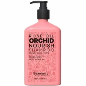 شامپو سر بیمری Beamarry Rose Oil Orchid Nourish حاوی عصاره رز و ارکیده 380 میل
