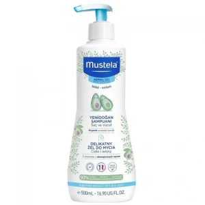 شامپو سر و بدن کودک فرانسوی موستلا Mustela Natural Avocado با عصاره آووکادو 500 میل
