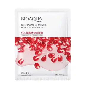 ماسک صورت ورقه ای چینی بیوآکوا Bioaqua Red Pomegranate  حاوی عصاره انار 25 گرم