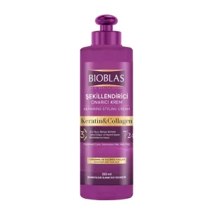 ماسک موی حالت دهنده و حجم دهنده بیوبلاس BIOBLAS Keratin & Collagen کراتین و کلاژن دار 250 میل