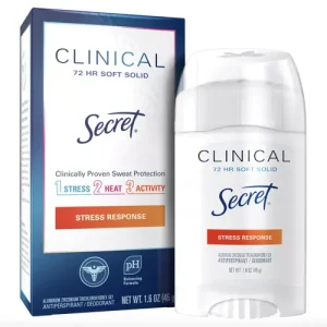 استیک ضد تعریق زنانه کانادایی سکرت کلینیکال CLINICAL Secret Strength Clear با ماندگاری 72 ساعته 45 گرم