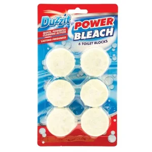 قرص سفید کننده توالت انگلیسی دوزیت Duzzit Power Bleach بسته 6 عددی