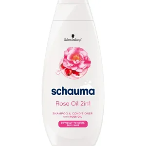 شامپو و نرم کننده اتریشی شوما Schauma Rose Oil 2 in1 حاوی روغن رز مناسب موهای کدر و سرسخت 400 میل