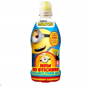 نوشیدنی لهستانی کودک مینیون VITAMIZU Minionki Strawberry Raspberry با طعم توت فرنگی و تمشک 350 میل
