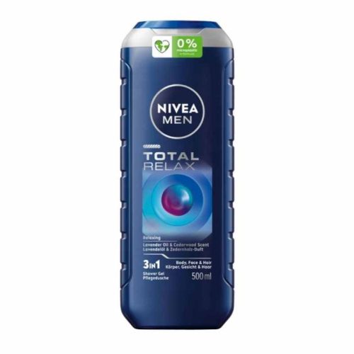 شامپو سر و بدن 3 در 1 نیوآ  NIVEA MEN TOTAL RELAX  مردانه با رایحه اسطوخودوس و چوب سدر 500 میل - Image 1