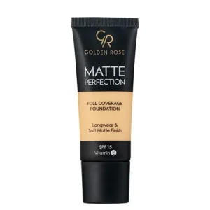 کرم پودر تیوپی مات گلدن رز Golden Rose Matte Perfection فول کاور شماره (W2) 35 میل