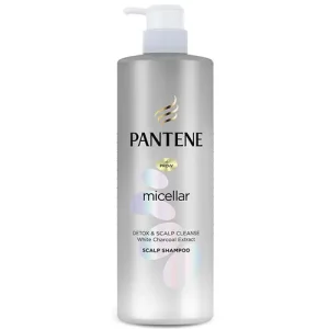 شامپوی سم‌زدا و پاکسازی کننده پوست سر ژاپنی پنتن Pantene Micellar Detox & Scalp با عصاره زغال 530 میل