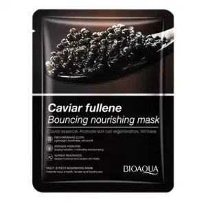 ماسک صورت ورقه ای چینی بیوآکوا Bioaqua Caviar fullene حاوی خاویار و فولرن 25 گرم