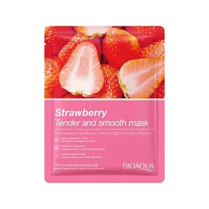 ماسک صورت ورقه ای بیوآکوا Bioaqua  حاوی عصاره توت فرنگی 25 گرم