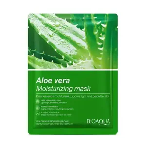 ماسک صورت ورقه ای چینی بیوآکوا Bioaqua ALOE VERA حاوی عصاره آلوئه ورا 25 گرم