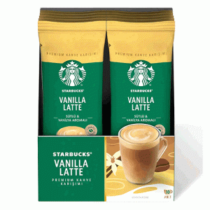 قهوه فوری استارباکس STARBUCKS VANILLA LATTE وانیل لاته بسته 10 عددی