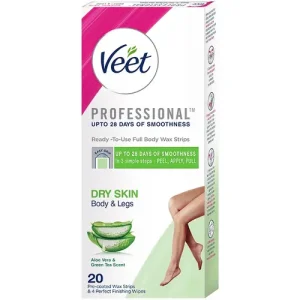 نوار موبر بدن ویت Veet Wax Strip برای پوست خشک بسته 20 عددی