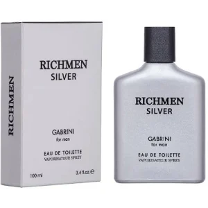 ادکلن مردانه گابرینی ریچمن سیلور Richmen Silver Gabrini ادوتویلت 100 میل
