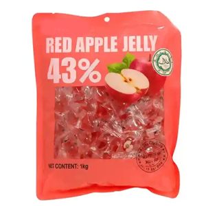 پاستیل دلوکس DELUXE red apple حاوی 43% میوه طبیعی با طعم سیب سرخ