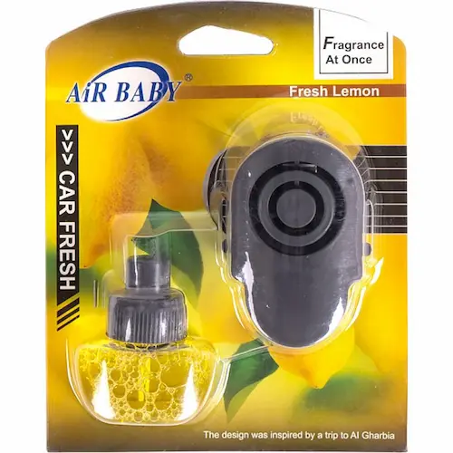 820-820-820--17-.2 خوشبوکننده ماشین ایر بیبی AIR BABY LEMON با رایحه لیمو 9 میل - Image 1