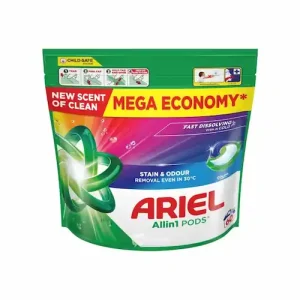قرص ماشین لباسشویی هلندی آریل Ariel Allin1 Pods STAIN & ODOUR مناسب لباسهای رنگی - بسته 60 عددی