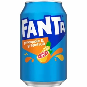 نوشابه قوطی بلژیکی فانتا Fanta Pineapple & Grapefruit با طعم آناناس و گریپ فروت 330 میل