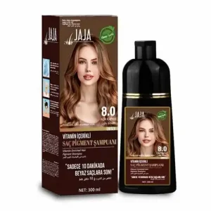 شامپو رنگ جاجا JAJA Vitamin İçerikli Saç Pigment shampoo Light Blonde (8.0) شماره 8.0 بلوند روشن 300 میل