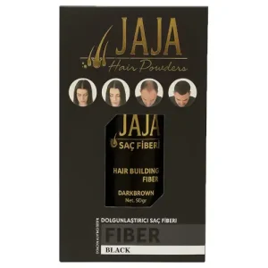 پودر پرپشت کننده مو جاجا JAJA Hair Building Fiber- BLACK پوشاندن نواحی کم‌پشت یا خالی سر - رنگ مشکی
