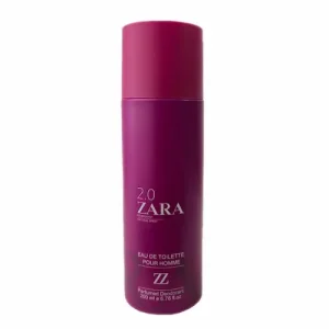 اسپری خوشبوکننده بدن مردانه اسپانیایی زارا ZARA 2.0 Perfumed Deodorant Natural Spray با رایحه خنک و ادویه ای 200 میل