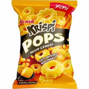 اسنک ذرت کریسپی پاپس اولکر ÜLKER KRISPI POPS با طعم ذرت شیرین 40 گرم