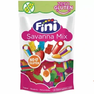 پاستیل بدون گلوتن اسپانیایی فینی Fini Savanna Mix با طعم میوه ای 160 گرم
