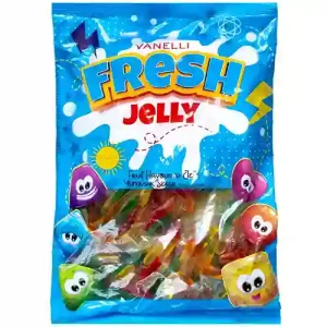 پاستیل فرش جلی Vanelli Fresh Jelly با طرح کرمی 1 کیلو